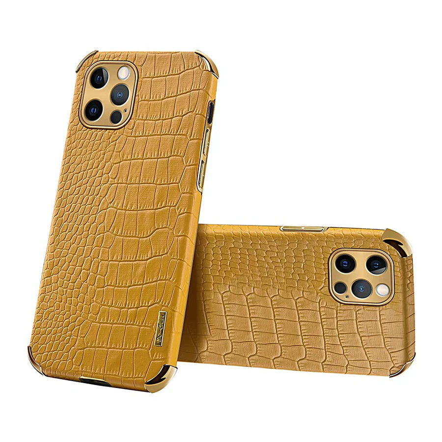 Luxury Faux Crocodile Soft Slim Leather Phone Case For iPhone