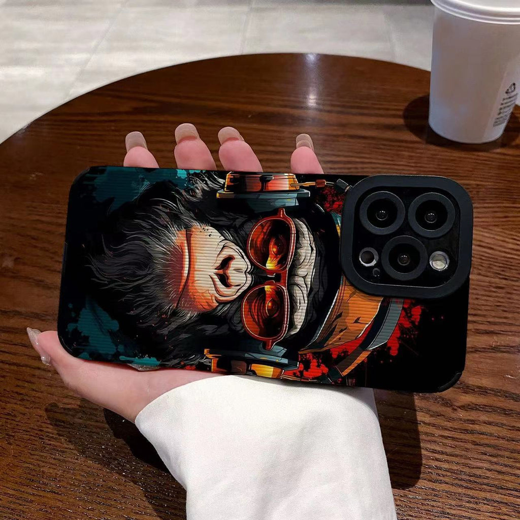 Personalized colorful gorilla print phone case for Apple devices