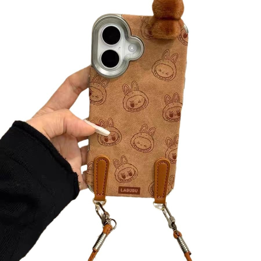 Cute plush 3D Rabbids figure for mobile phone cases for Apple devices