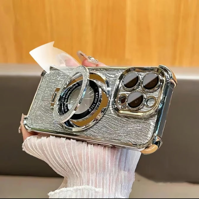 For iPhone Four Corners Airbag Drop Protection Magnetic Stand Case