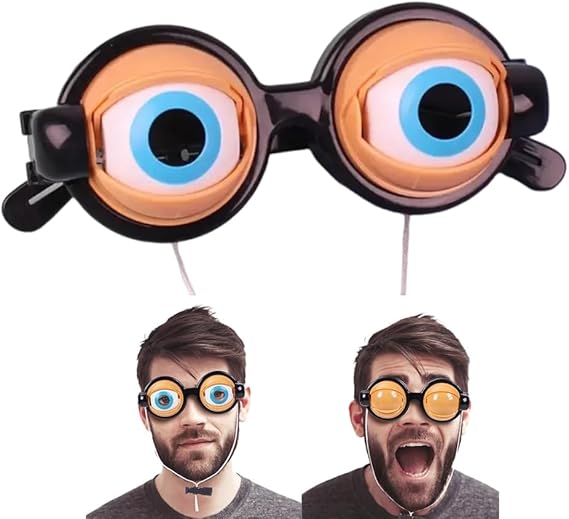 Crazy Eyes Party Glasses 🤪👀 — Funny Googly Eye Gag Toy for Kids & Adults