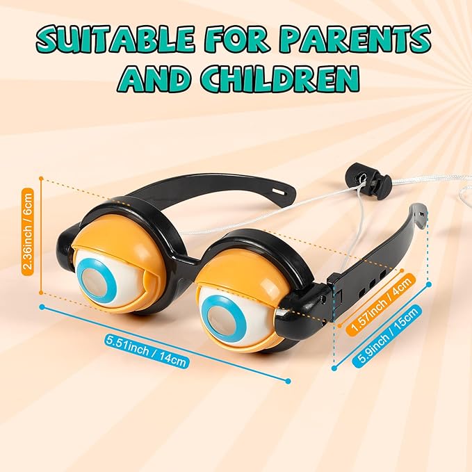 Crazy Eyes Party Glasses 🤪👀 — Funny Googly Eye Gag Toy for Kids & Adults