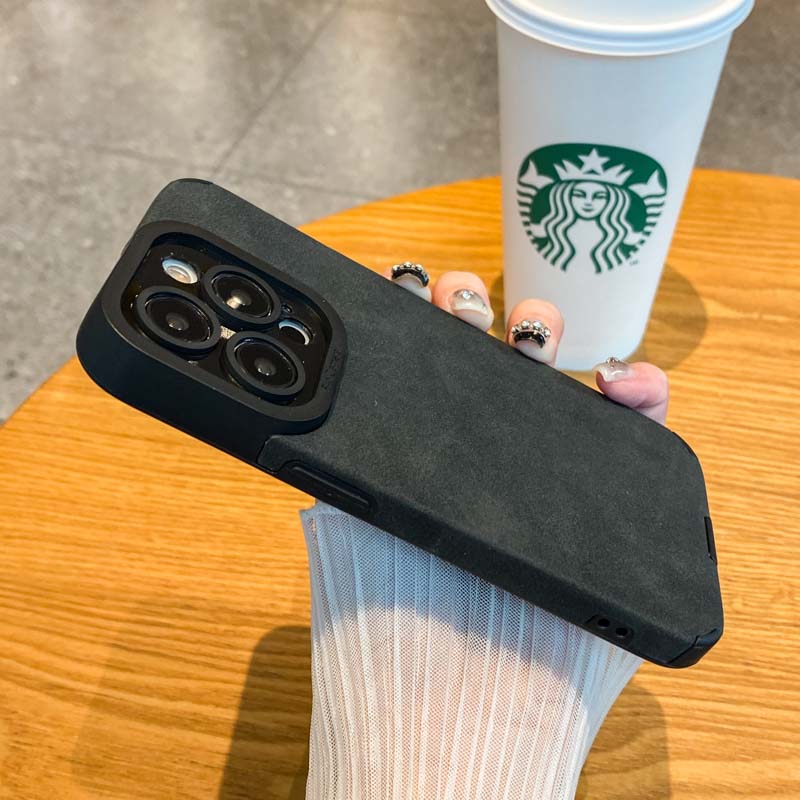 Luxury Lambskin Leather Phone Case For iPhone